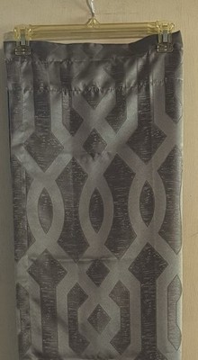 Mainstays Woven Jacquard Gray Light Filtering Rod Pocket Curtain 2 Panels 27x63