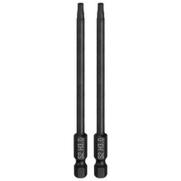 "2X Flach-Sechskant-Bits H3.0 Magnet 1/4\" 4\" Schwarz"