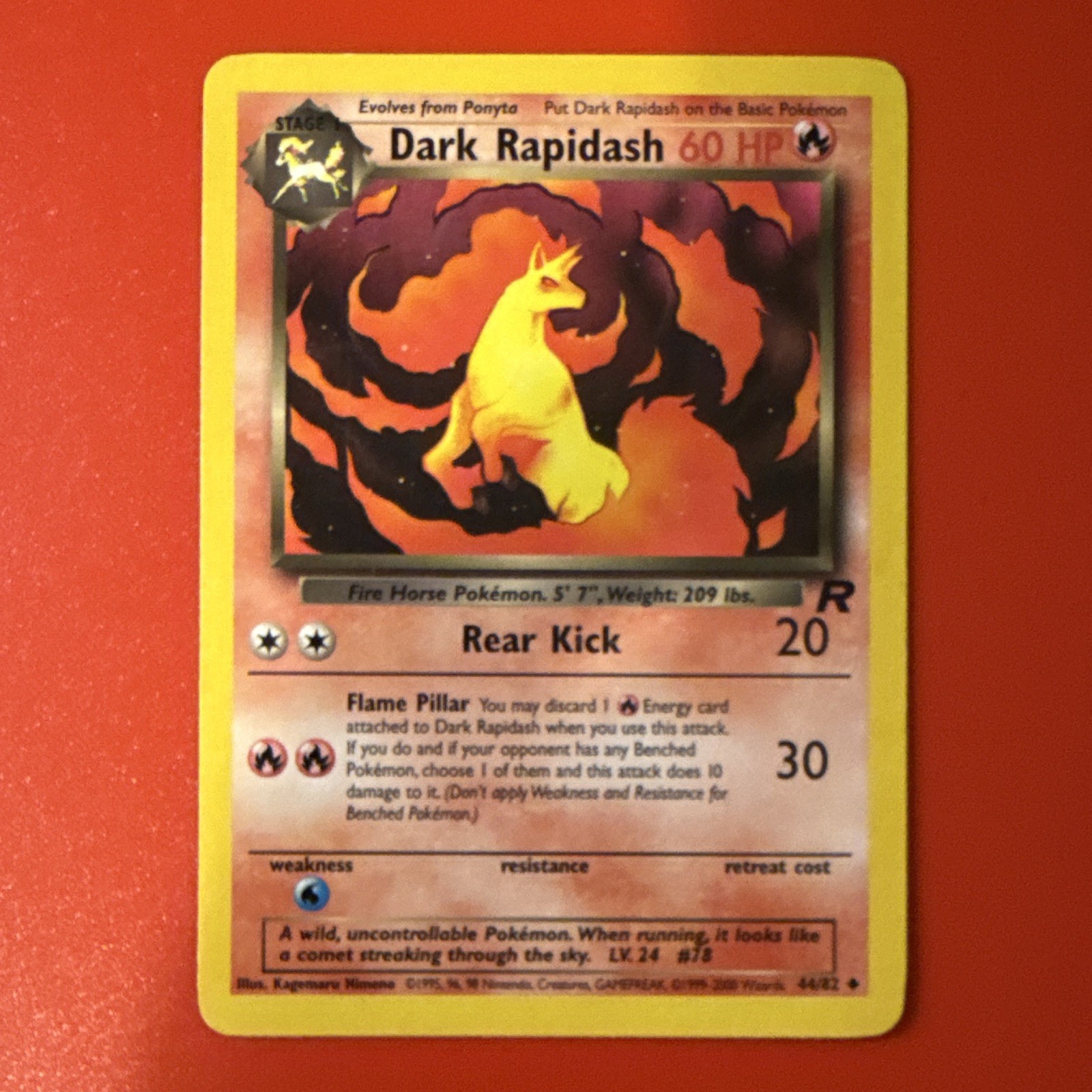 Dark Rapidash 44/82 | Uncommon | Unlimited | Pokemon - WOTC - Team Rocket Card