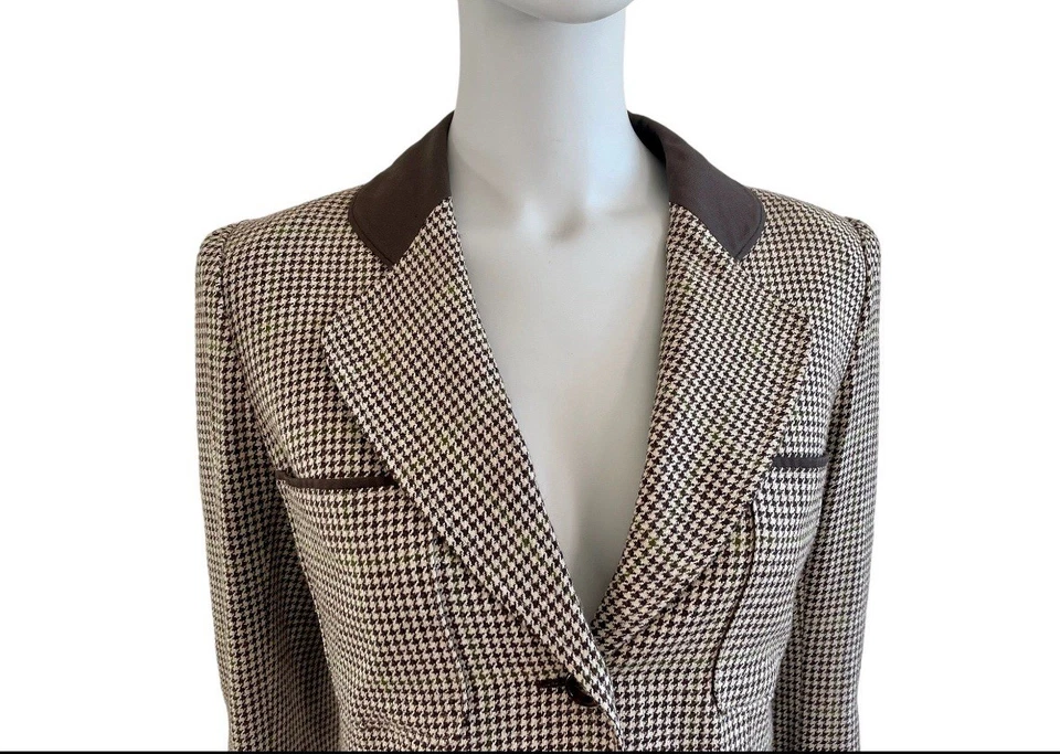 Chaqueta blazer pata de gallo Yves Saint Laurent Rive Gauche años 70 talla 44 Foto 4 de 4