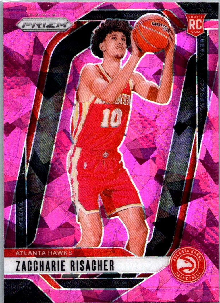 2024-25 Panini Prizm #265 Zaccharie Risacher Prizms Pink Ice