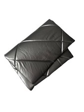 Dicke Laptop PC Tasche grau Silber metallic Muster ca. 25,5x34 cm