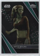2023 Topps Chrome Black Star Wars Green Refractor 45/99 Aayla Secura #47 13nz