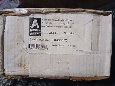 Austin  8x8x4 GASK SC BOX N-4X SS Catalog Number: 884GSBFX