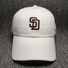 Mitchell Ness San Diego Padres White Strapback Baseball Cap OS