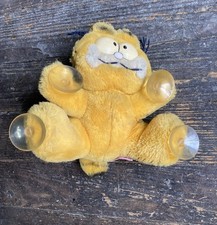 Vintage 1981 Dakin Garfield Moveable Head,Paw Suction Cups 6" Plush Attack cat