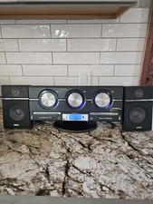 3 CD Changer Stereo System w/ Speakers Remote AM/FM Tested Emerson MS3111M