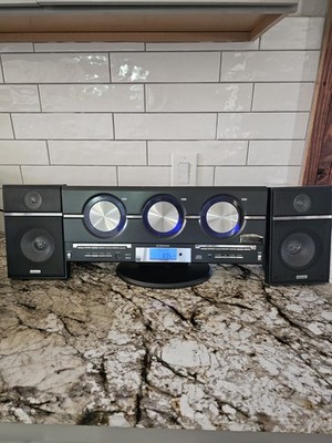 3 CD Changer Stereo System w/ Speakers Remote AM/FM Tested Emerson MS3111M