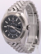 2022 PAPERS Rolex Sky-Dweller BLACK Steel 18K White Gold 42mm JUBILEE 326934 BOX 3