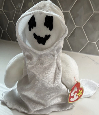 Ty Beanie Babies Sheets Ghost Plush Beanbag 1999 Ages 3-7 Years