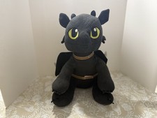 2015 Build A Bear How to Train Your Dragon Plush Toothless 14 w/ Wings Saddle