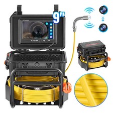 VEVOR 9" Sewer Camera 70m/230 ft Self-Leveling Drain Camera w/ 512Hz Transmitter