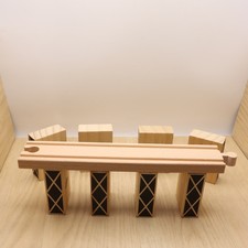 Wooden Train Track Bridge Support Blocks Pack of 8 Brio Compatible