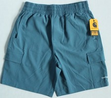 Carhartt Boys L 14/16 Rugged Flex Ripstop Work Short Dark Teal CH8332T BS8332-B