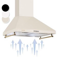 Klarstein 60cm Angled Extractor Fan for Kitchens Exhaust Hood w/Dishwasher Safe