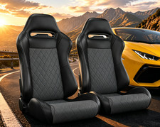 1 Pair Of Adjustable Universal Racing Seats W Sliders Bucket Seats For Dodge
