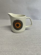 Vintage J & G Meakin Inca Milk Creamer Jug 70s Sunburst Design Studio Pottery