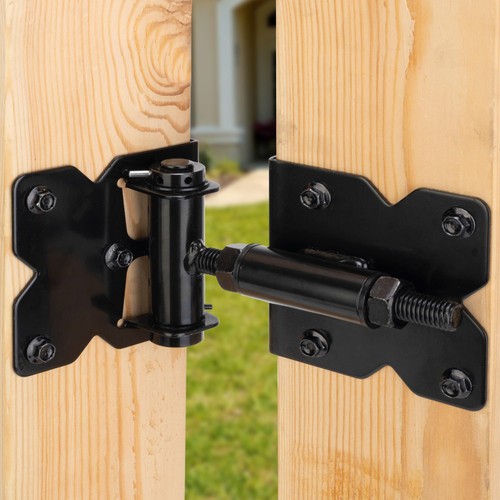 YONSIN 2pcs Self Closing Gate Hinges Heavy Duty Hardware for Wooden ...