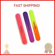 Tweezerman Neon Hot Nail Filemates Model No. 3466-R, 3 Count