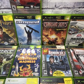 Xbox Video Games Lot Of 60 - Untested / 1 Xbox Brand Cd Holder Some Cases.