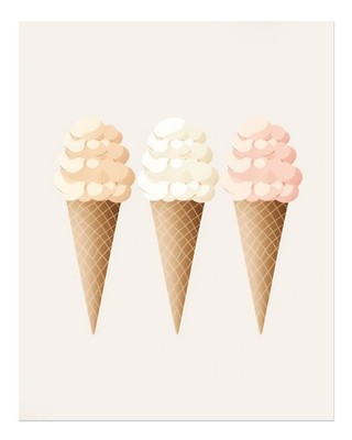 Minimalistische Eiscreme-Wandkunst f�r Heimdekoration