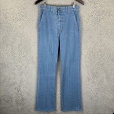 Vintage 70s Levis Jeans Mens 30x34 Fits 29x35 Orange Tab Talon 42 Zipper 1970