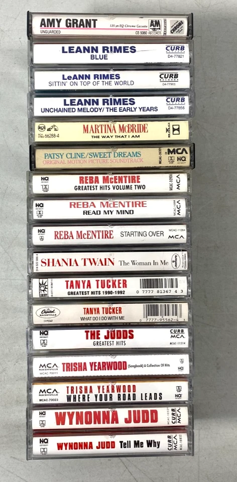 Lot of 17 Women of Country Cassette Tapes - Amy Grant, Leann Rimes, Reba, Shania Foto 2 de 4