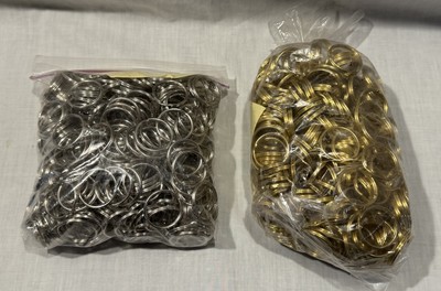 NEW WHOLESALE LOT 750 KEY RINGS 24mm Diameter 1'' Split Ring 390 Silver 360 Gold