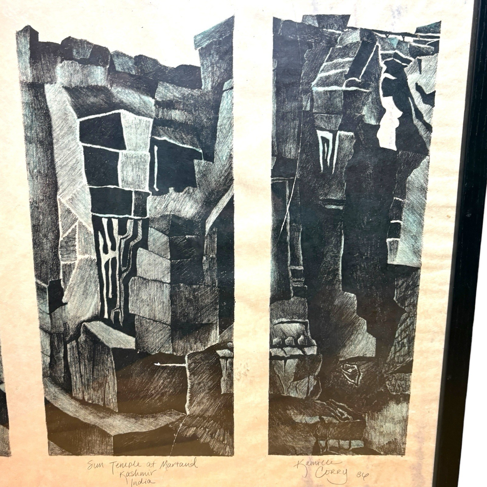 Kamille Corry Signed Limited Edition Print 6/12 Sun Temple Kashmir India 1984