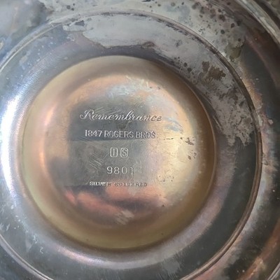 Remembrance 1847 Rogers Bro 9801 Silver Plated Victorian CoffeeTea