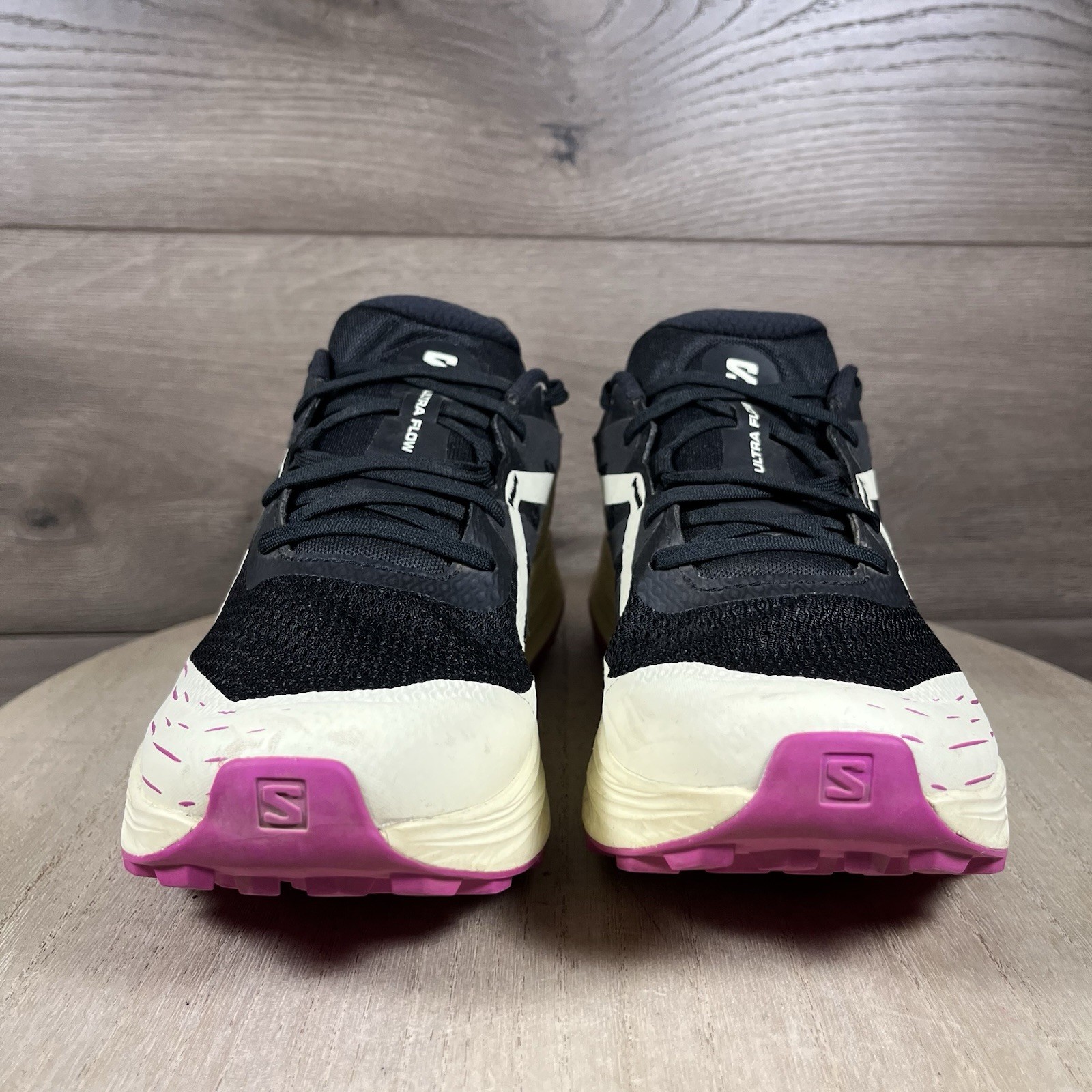 Scarpe da trail running Salomon Ultra Flow nere avorio rosa 474509 donna taglia 9