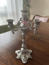 Antiker Miniatur Kerzenständer aus Zinn BJD 