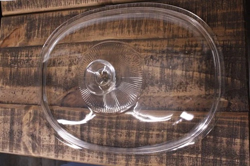 Pyrex Clear Glass Lid Only F14 C A  Rectangle 4 Qt. 12.5 X 9.75