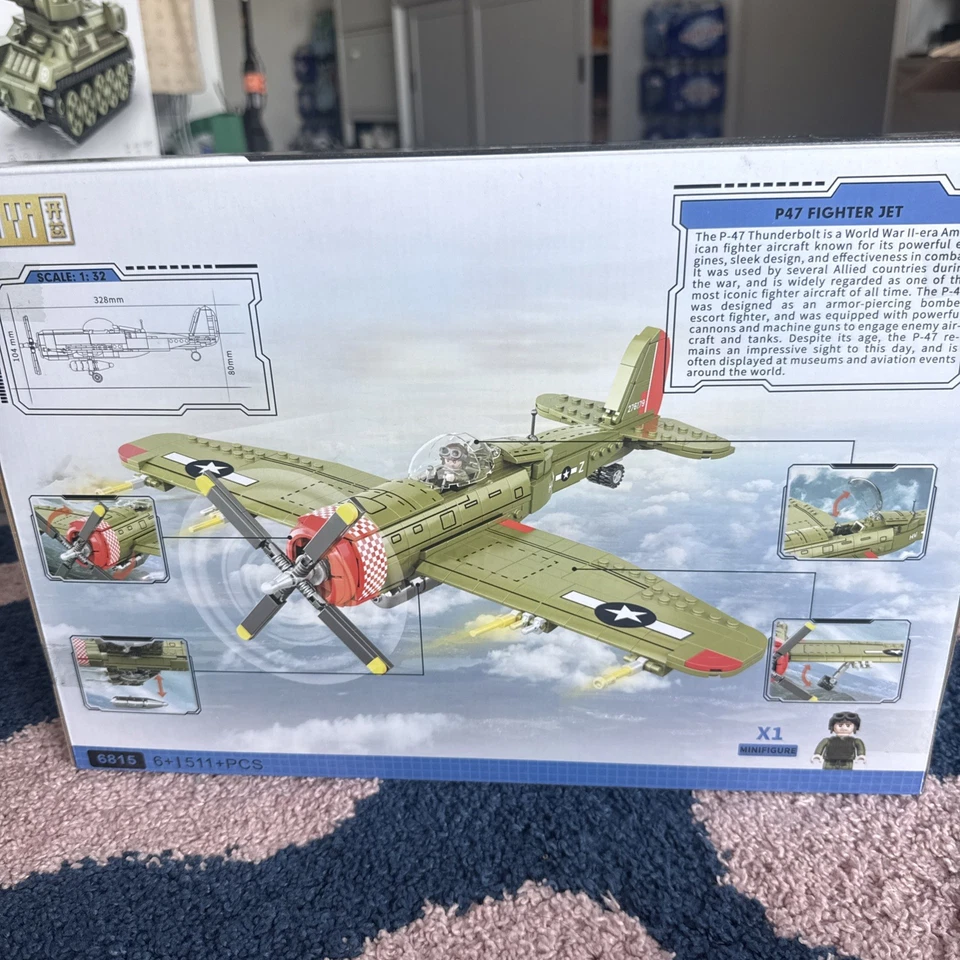 WOMA P47 Fighter Jet World War II Avion militaire 1:32 6815 511+ PCS - Photo 4/4