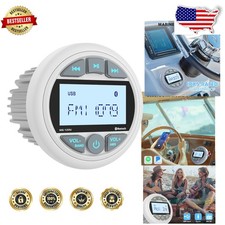 Marine Stereo Receiver Bluetooth Waterproof 2.8" LCD USB AUX 200W Boat Radio