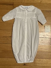 NEW Petit Ami White Smocked Gown Preemie