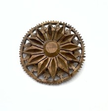 Sombrero de madera con solapa de flores chaqueta prendedor diseño margarita 1,50 pulgadas