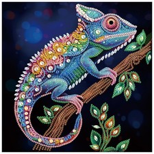 Sanjee 5D Special Shape Diamond Art Kits 12 inches by 12 inches, Chameleon