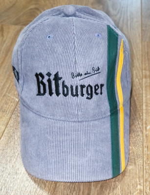 Vintage Bitburger Germany Soccer Team Cap Hat   Flag Corduroy Strapback Hat