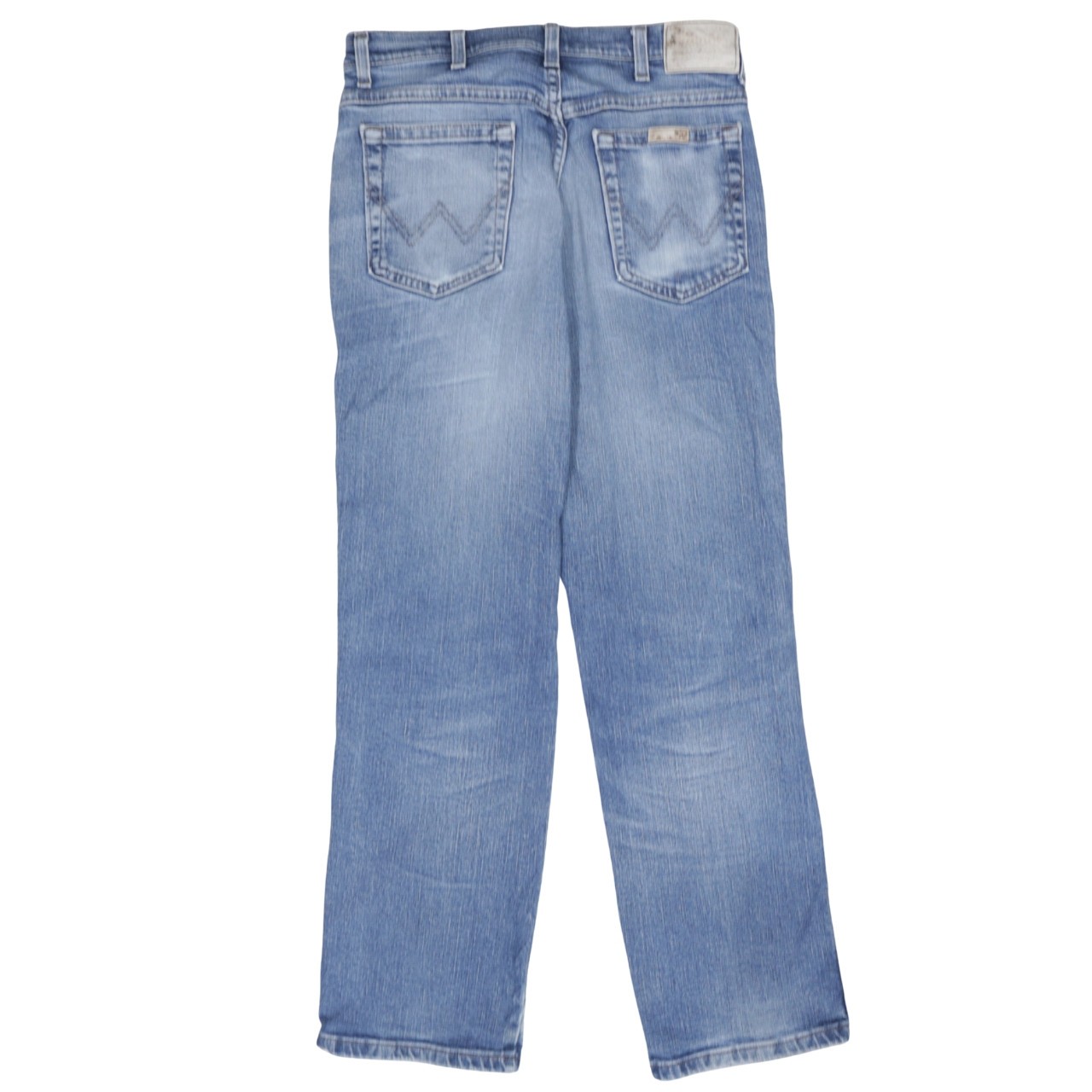 Wrangler Mens Jeans Light Blue Denim Relaxed Straight Leg 5 Pocket Design L