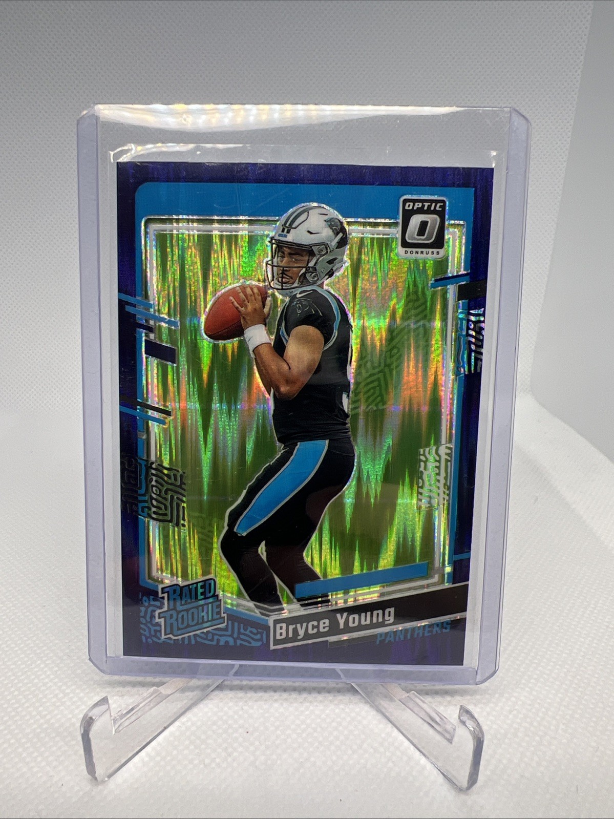 2023 Panini Donruss Optic - Rated Rookie Purple Shock Prizm #213 Bryce Young