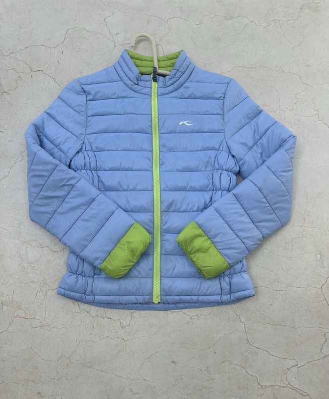 Blue And Green KJUS Girl’s Cypress Jacket Size 12 - Designed In Switzerland
