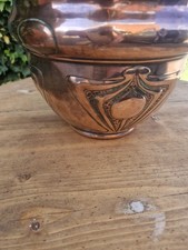 Art Noveau Copper Decorative Jardinere Planter