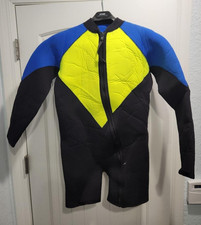 3XL Long Sleeve Plush Interior Step in Cold Water Wetsuit Jacket 6MM thick