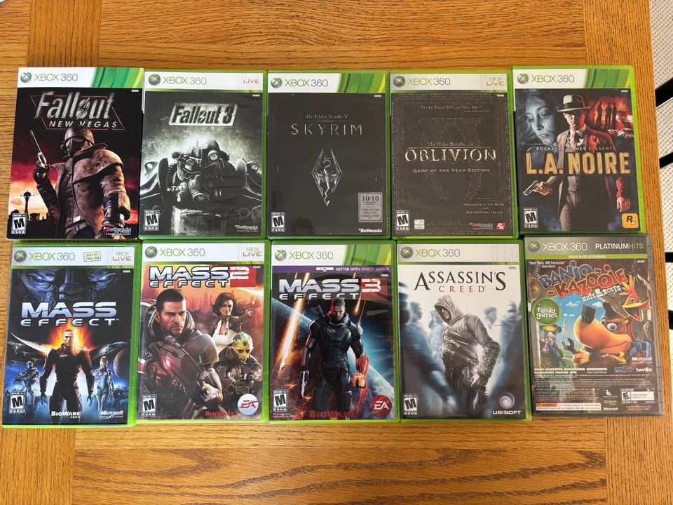 Lote de juegos de rol de acción Xbox 360 | 10 juegos | Fallout, Skyrim, Oblivion, Mass Effect Foto 2 de 4
