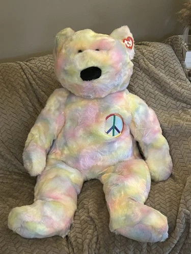 Ty Beanie Baby Buddies Jumbo Peace the Bear 42” Plush Stuffed Vintage 1999 New