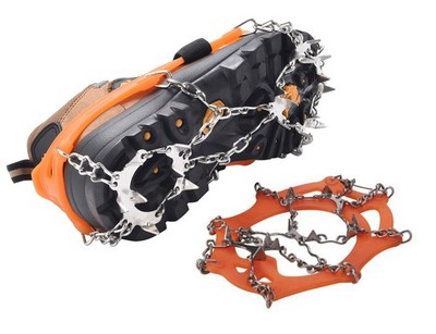 Crampons Upgraded 19 Steel Spikes Stainless Anti Slip Ice Cleats Snow Grips T...