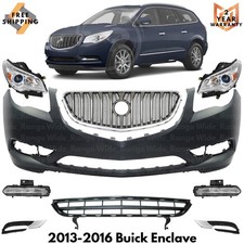 Front Bumper Cover Fascia  & Grille Assembly Kit For 2013-2016 Buick Enclave