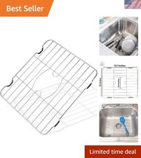 Rust-Resistant Stainless Steel Sink Protector Grid for Kitchen   12 x 10.25 Inch