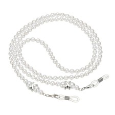 Eye Glasses Holders Around Neck, White Pearl Glasses Chain
